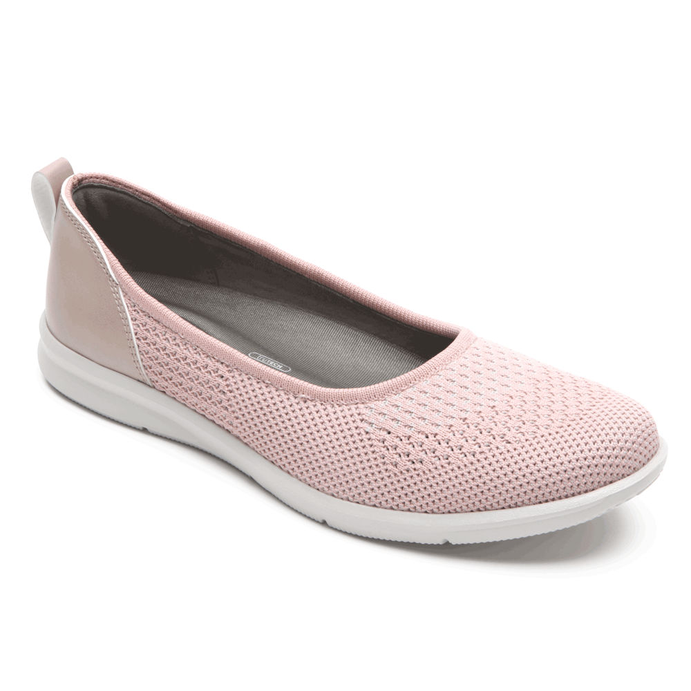 Rockport Singapore Womens Slip-On - Ayva Washable Knit Ballet Pink - QM9267503